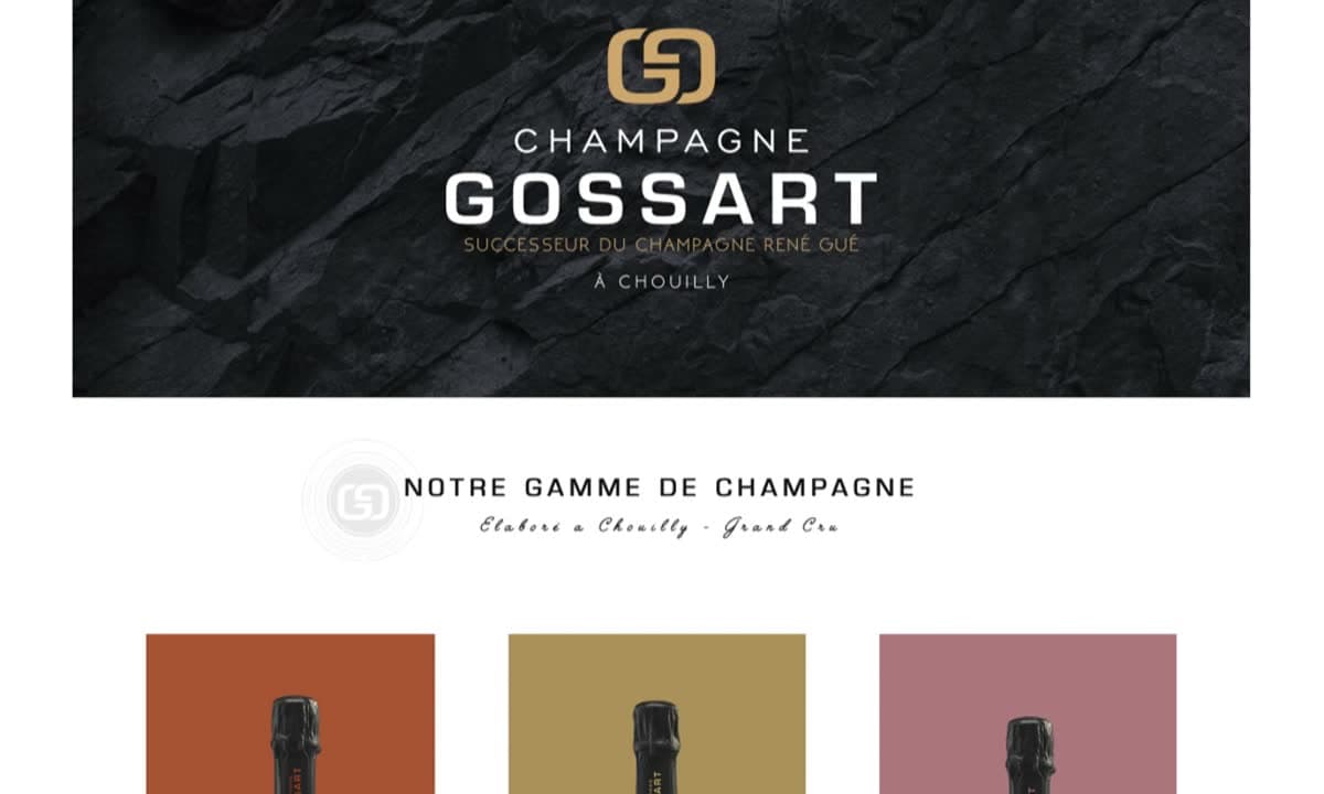 Mockup du site Champagne Gossart